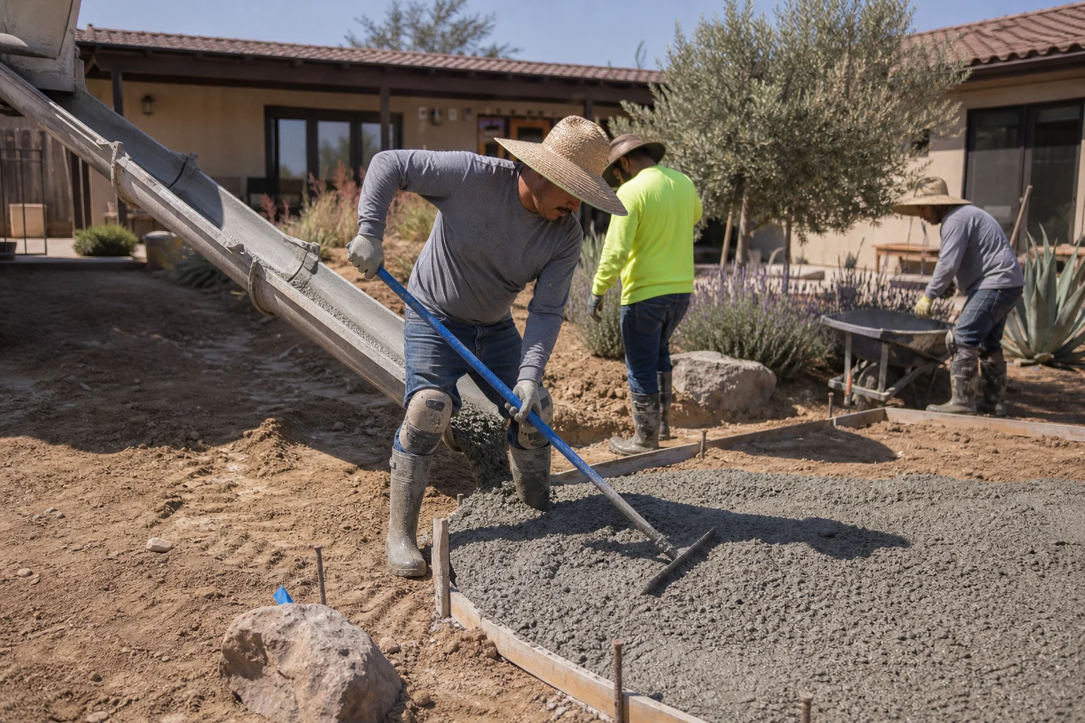 Placing the pour