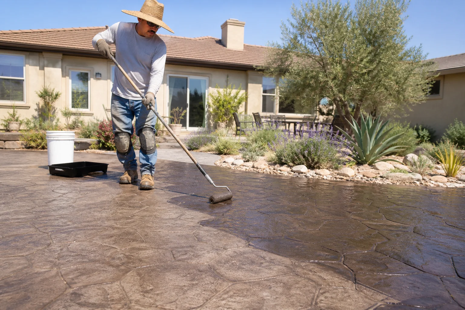 Maintaining Stamped Concrete Outdoors