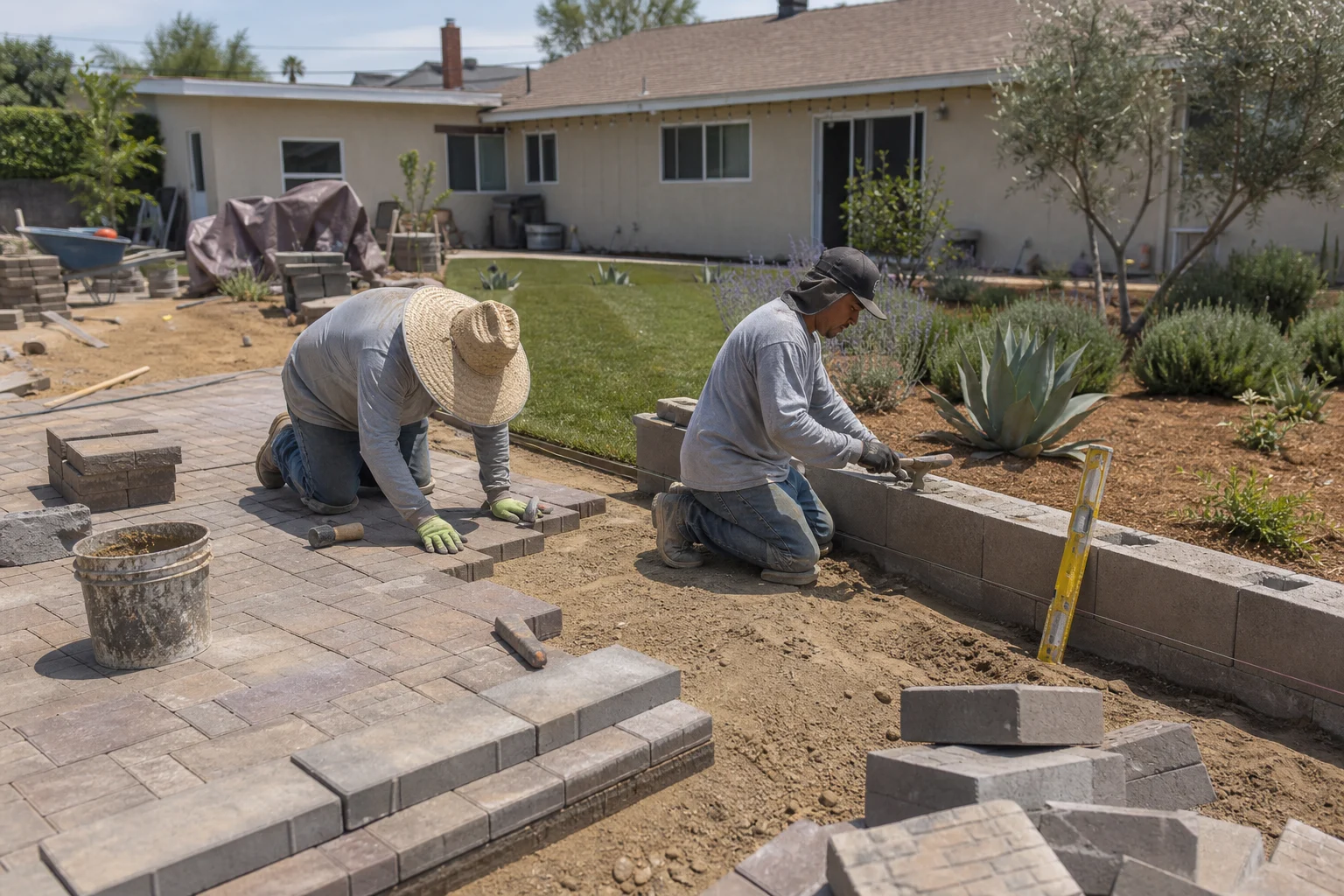 Building a patio + turf layout, Riverside