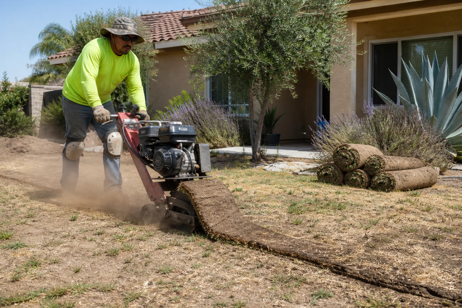 Removing the old dead lawn